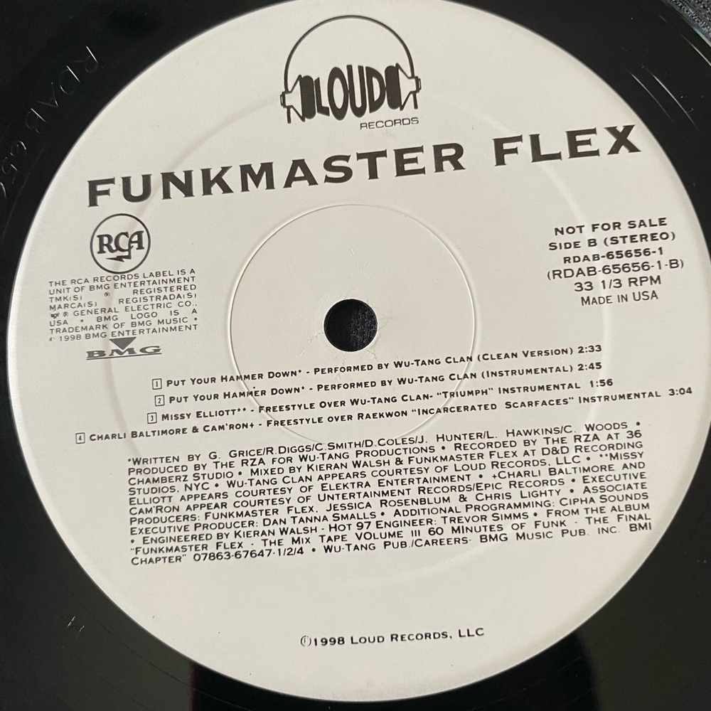 Funkmaster Flex DJ Vinyl Record wu tang clan missy Elliot Jay z Kanye west rap